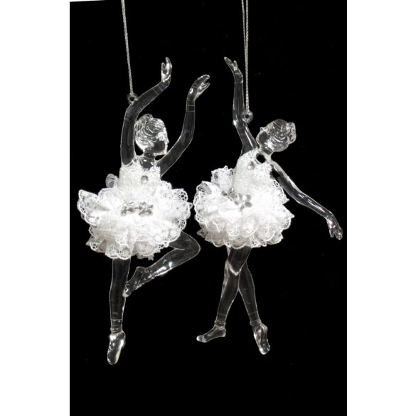Karácsonyi balerina díszek 15cm 2db