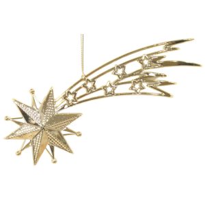Arany karácsonyi dísz üstökös 17cm
