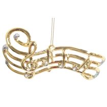 Arany karácsonyi dísz kottajegyzet  14cm