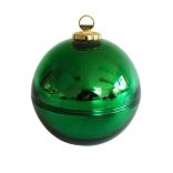 Zöld illatos gyertya karácsonyi gömb 19cm
