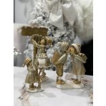 Fehér arany karácsonyi figura pár 18cm