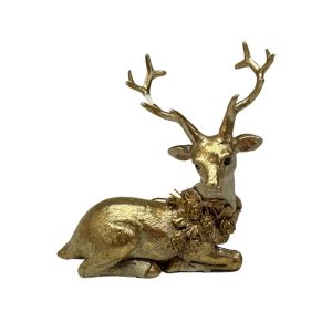 Arany karácsonyi figura szarvas 10cm