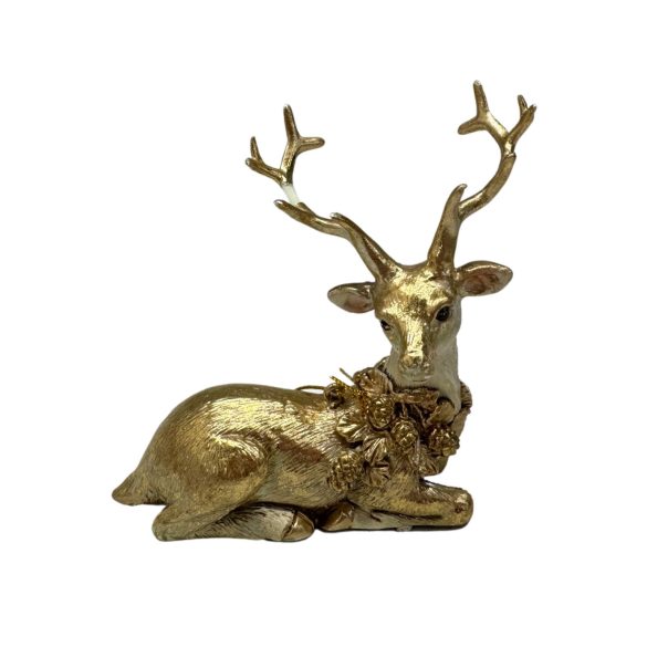 Arany karácsonyi figura szarvas 10cm
