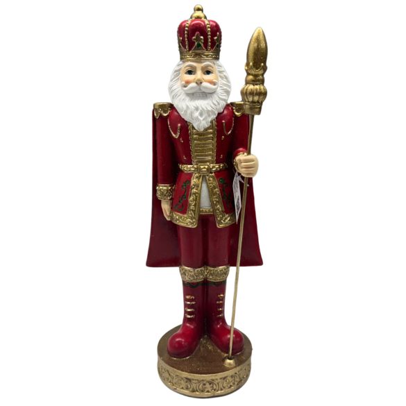 Piros karácsonyi diótörő 35cm