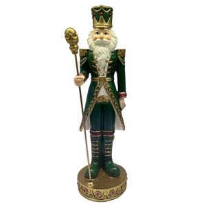 Zöld karácsonyi diótörő 35cm