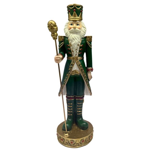 Zöld karácsonyi diótörő 35cm