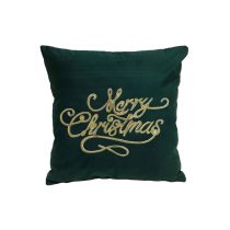 Zöld és arany karácsonyi párna 45cm