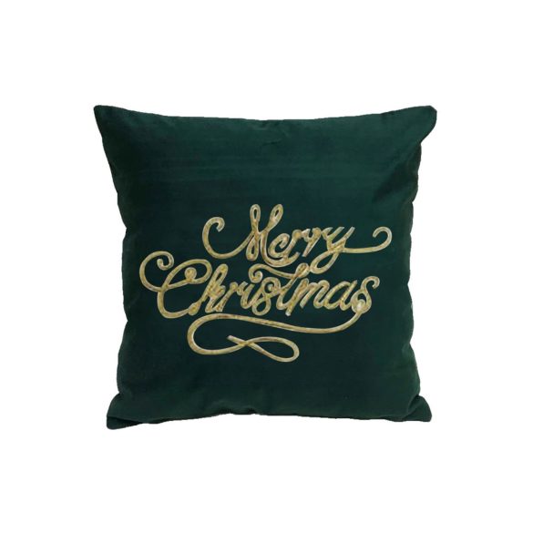 Zöld és arany karácsonyi párna 45cm