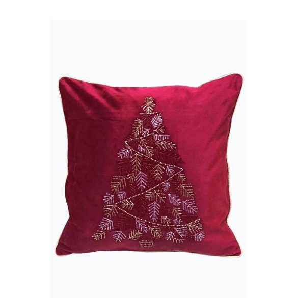 Karácsonyi párna karácsonyfával 45cm