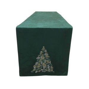 Zöld karácsonyi asztali futó 180cm
