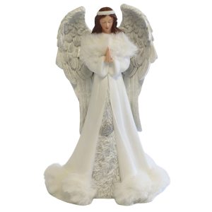 Fehér imádkozó angyal szobor 27cm