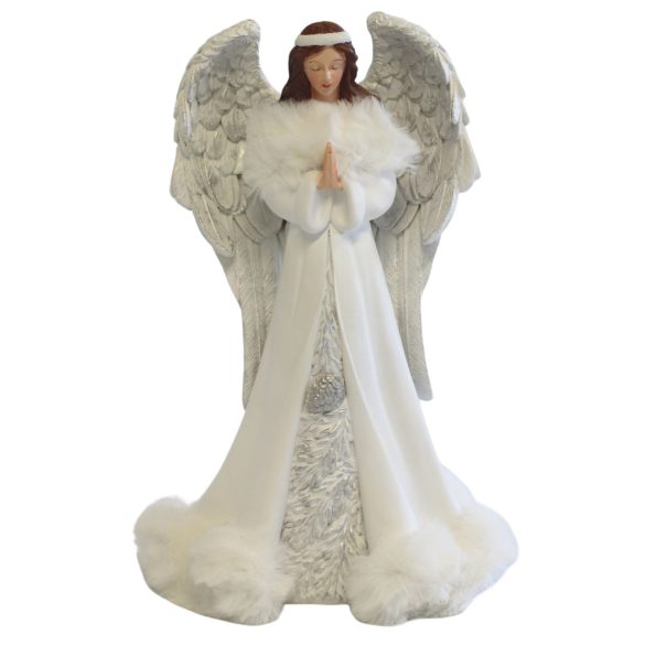 Fehér imádkozó angyal szobor 27cm