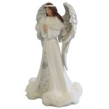 Fehér imádkozó angyal szobor 27cm