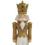 Fehér arany karácsonyi figura Diótörő 92cm