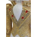 Fehér arany karácsonyi figura Diótörő 92cm