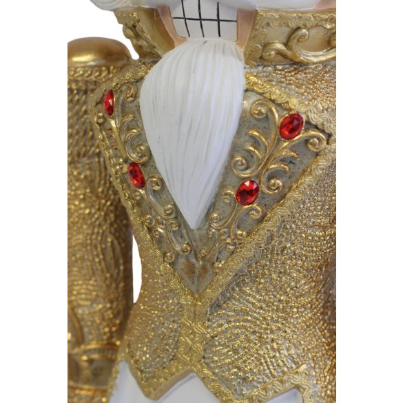 Fehér arany karácsonyi figura Diótörő 92cm