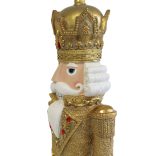 Fehér arany karácsonyi figura Diótörő 92cm