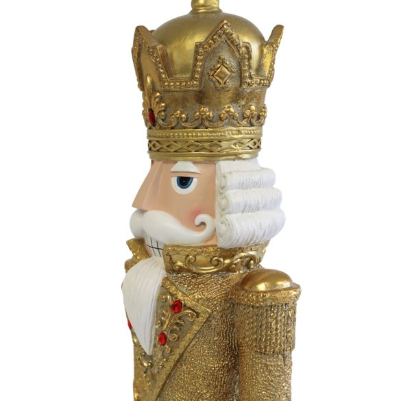 Fehér arany karácsonyi figura Diótörő 92cm