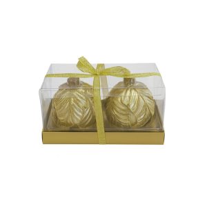 Arany karácsonyi gyertya gömbök LUX 2db