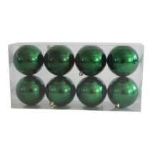 Zöld műanyag karácsonyi gömbök 8cm 8db