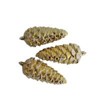 Arany karácsonyi díszek fenyőtobozok 14cm 3db 3 db