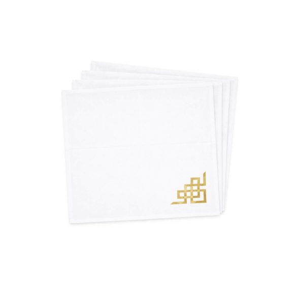 Fehér arany luxus szalvéta 4db 40cm