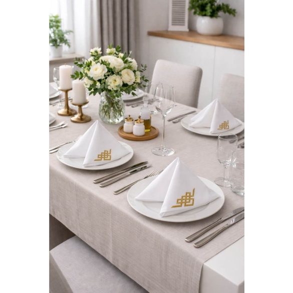 Fehér arany luxus szalvéta 4db 40cm