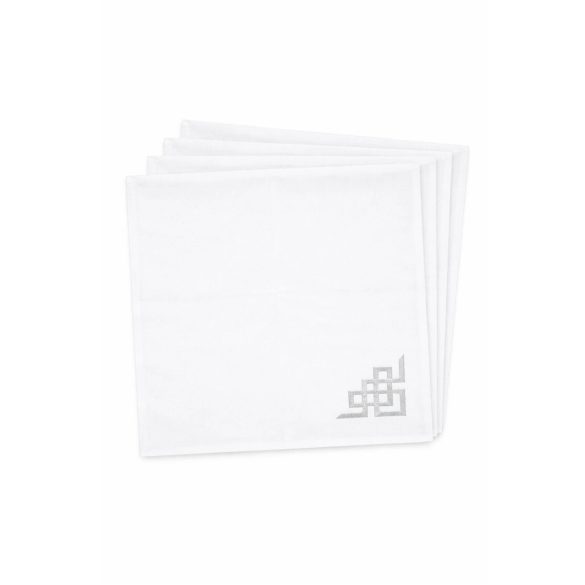 Fehér ezüst luxus szalvéta 4db 40cm