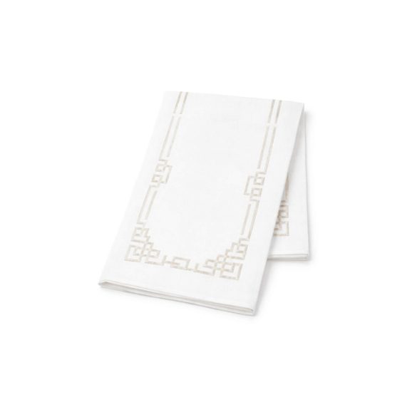 Fehér és ezüst luxus stóla 140cm