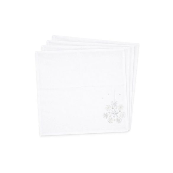 Fehér karácsonyi szalvéta 4db 40cm