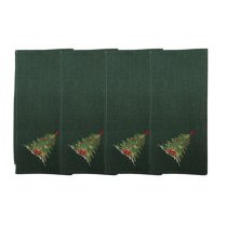 Zöld karácsonyi szalvéták fával 4db 40cm