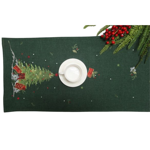 Zöld karácsonyi stóla 140cm