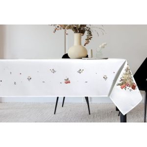 Fehér karácsonyi terítő fával 180cm