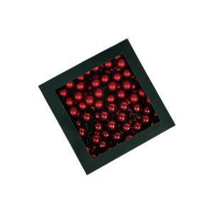 Sötét piros üveg karácsonyi gömbök 2cm 144db