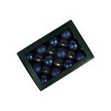 Kék üveg karácsonyi gömbök 5cm 12db