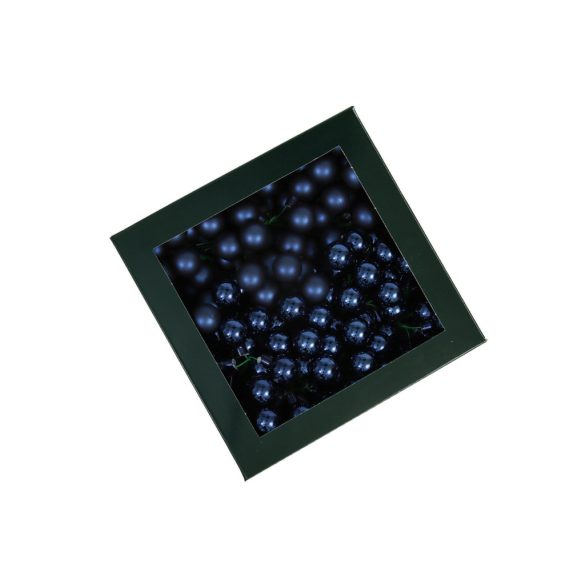 Kék üveg karácsonyi gömbök 2cm 144db
