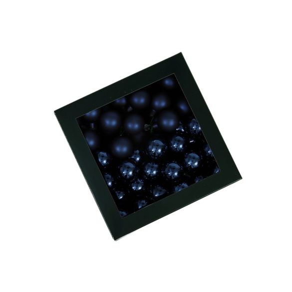 Kék üveg karácsonyi gömbök 3cm 72db