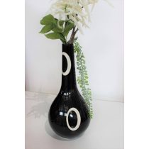 Fekete váza BLACK&WHITE 36cm