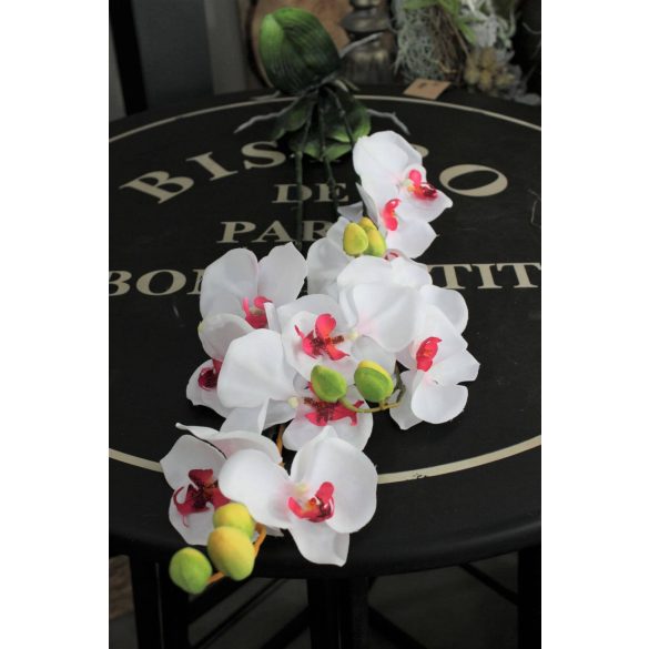 Fehér három szárú mű orchidea 90cm