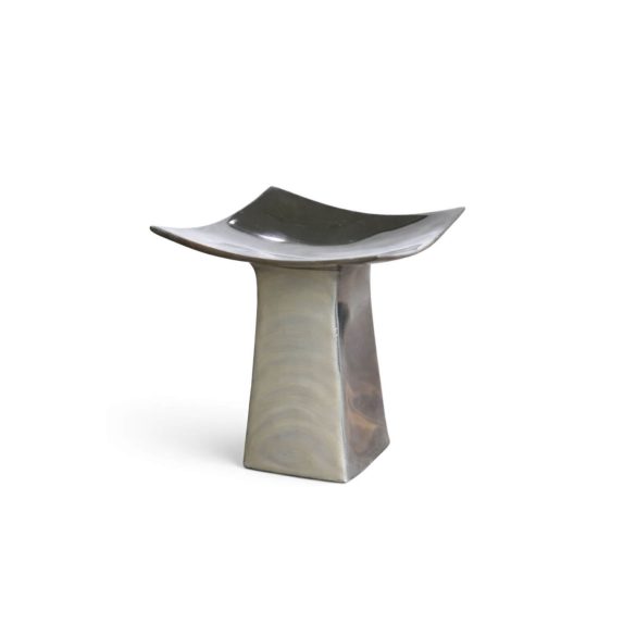 Krémes-ezüst színű gyertyatartó Cappucino 10cm