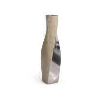 Krémes-ezüst színű gyertyatartó Cappucino 25cm