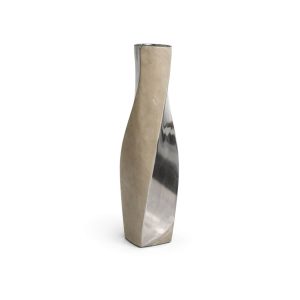 Krémes-ezüst színű gyertyatartó Cappucino 25cm