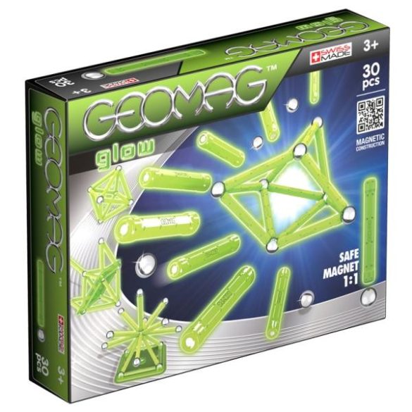 Geomag Glow - foszforeszkáló 30 darabos készlet