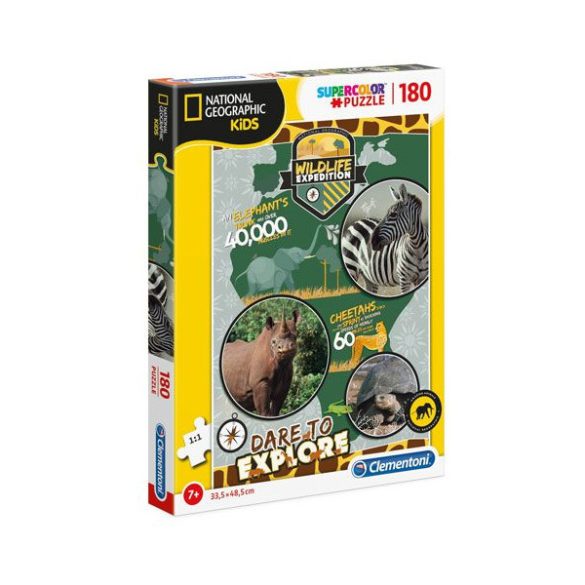 National Geo Kids Vadvilági Expedíció - 180 db-os puzzle - Clementoni