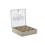 Teafilter tároló doboz,24 x 24 x 7cm,pöttyös,rák mintával