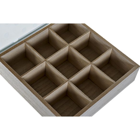 Teafilter tároló doboz,24 x 24 x 7cm,pöttyös,rák mintával