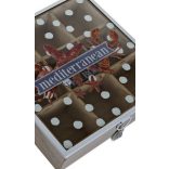 Teafilter tároló doboz,24 x 24 x 7cm,pöttyös,rák mintával