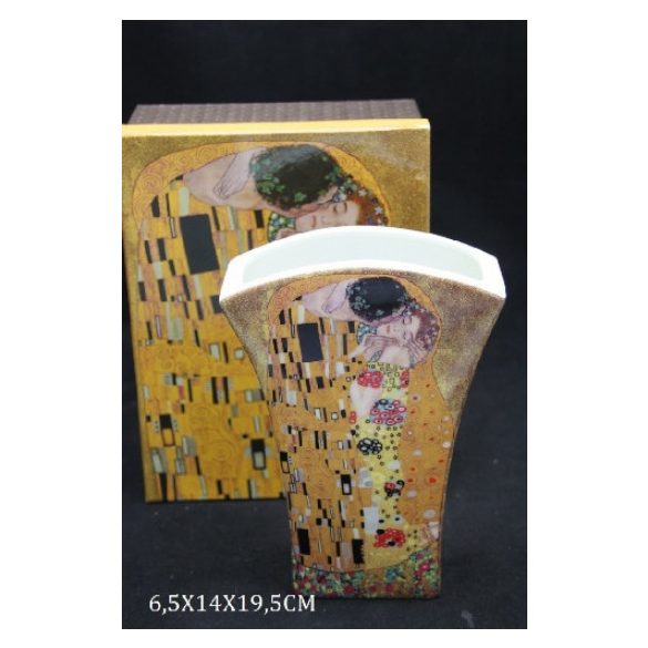 P.P.W3A46-08771 Porcelánváza 14x19,5cm Klimt:The Kiss