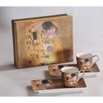   P.P.W6A63-11529 Porceláncsésze oldaltálcával 50ml, 2 személyes, Klimt:The Kiss