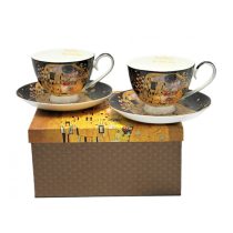   P.P.W8KL356-22383 Porceláncsésze+alj,2 személyes,250ml,Klimt:The Kiss